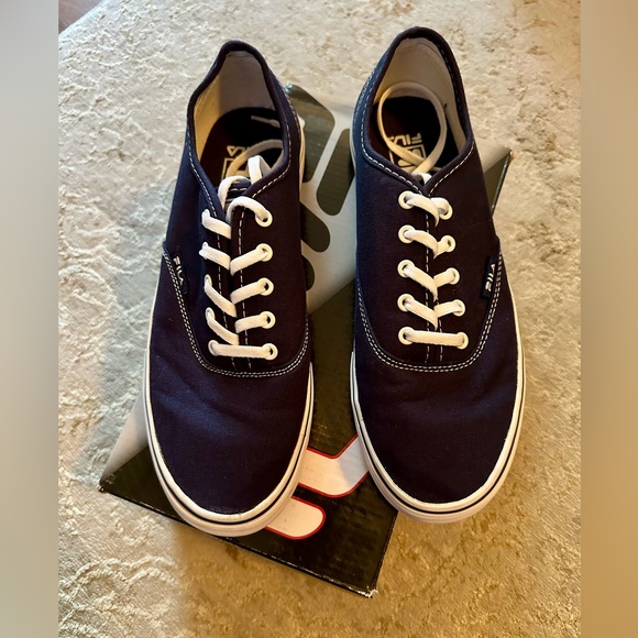Fila Women’s Navy Blue Canvas Sneakers - Picture 4 of 6